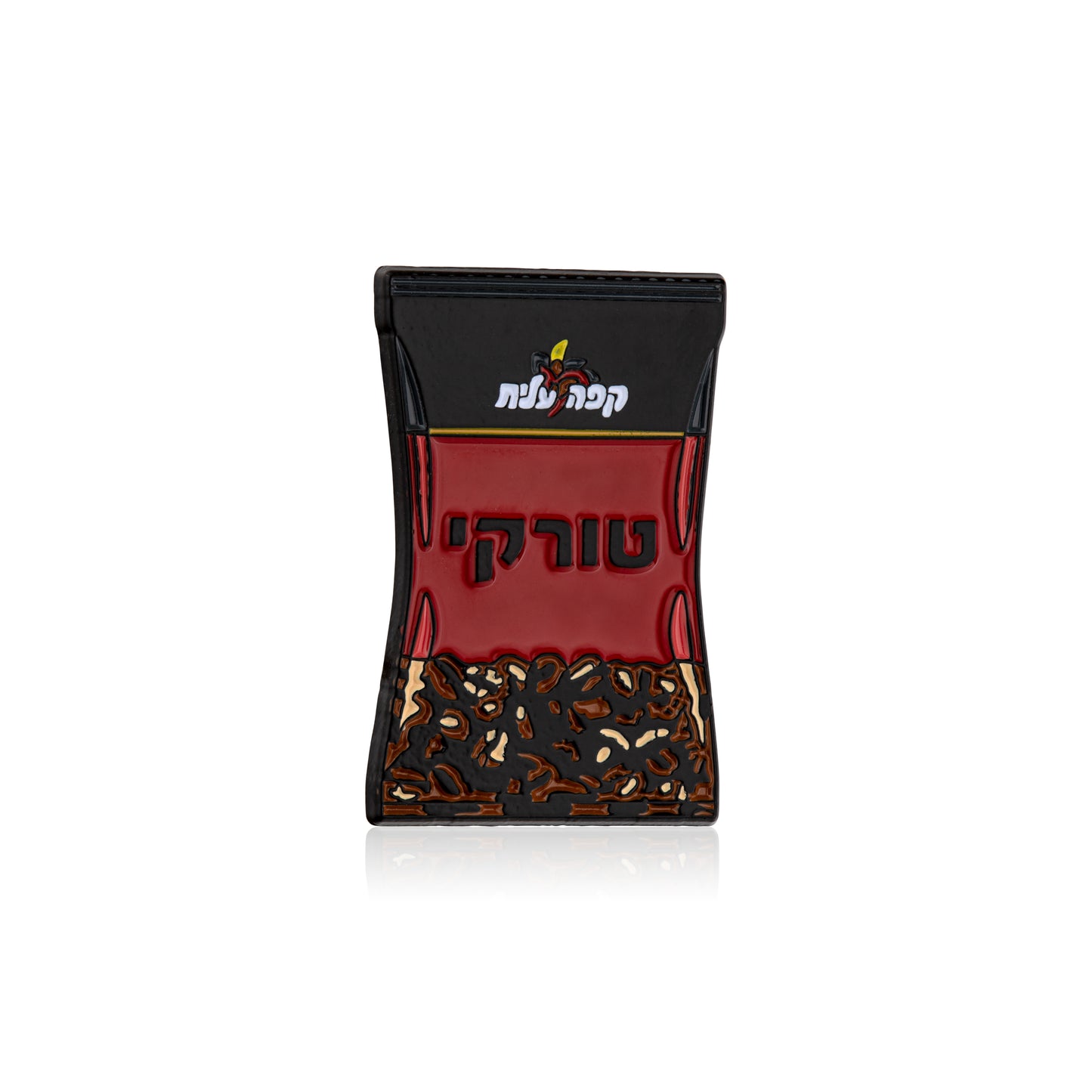 original black coffee enamel pin