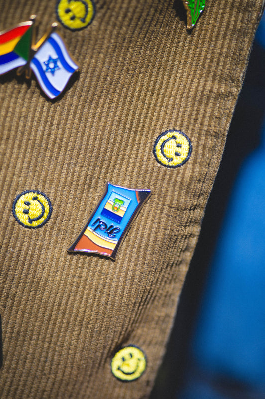 chocolate milk pin on bag