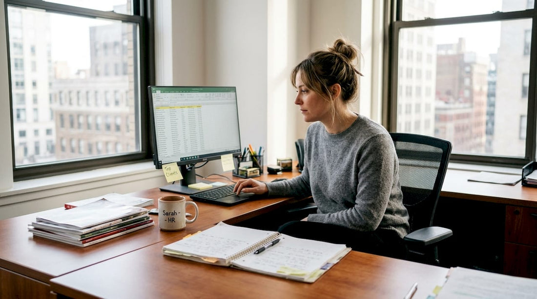 HR manager planning corporate gift segments