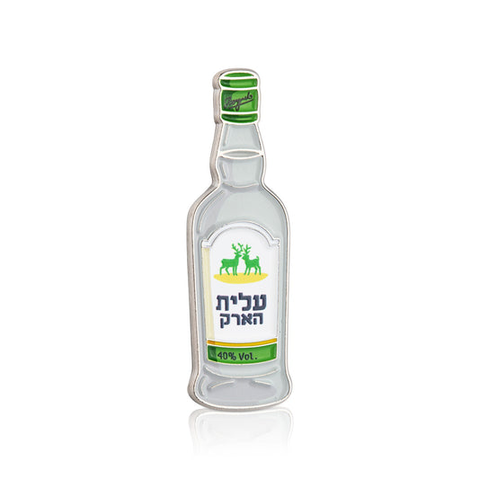 Arak bottle with a label on a white background