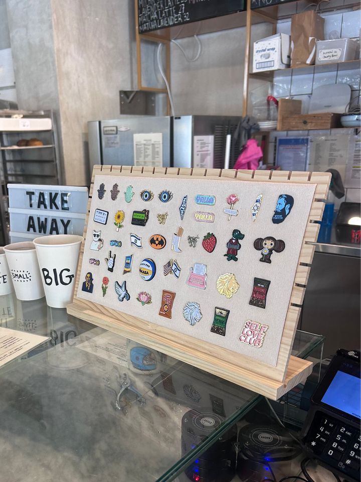 board at a till