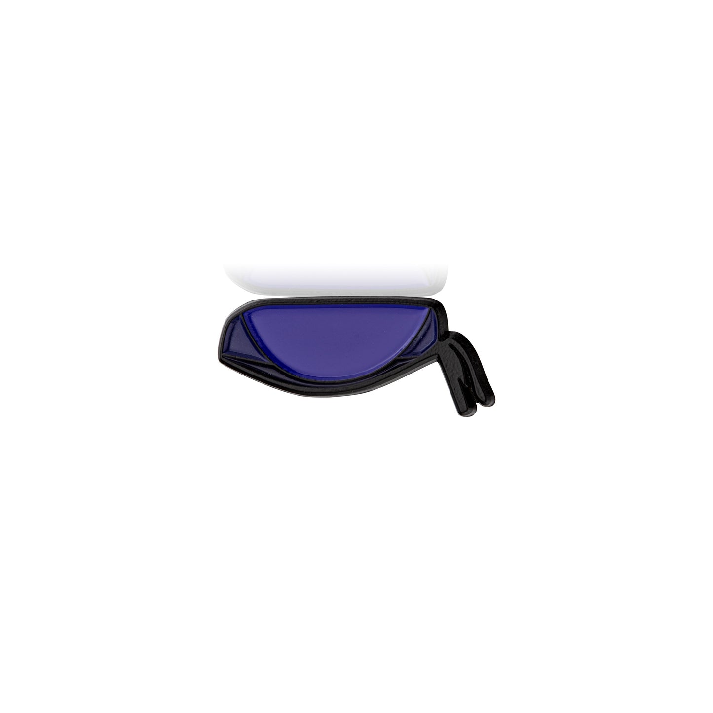 Black and purple beret on a white background