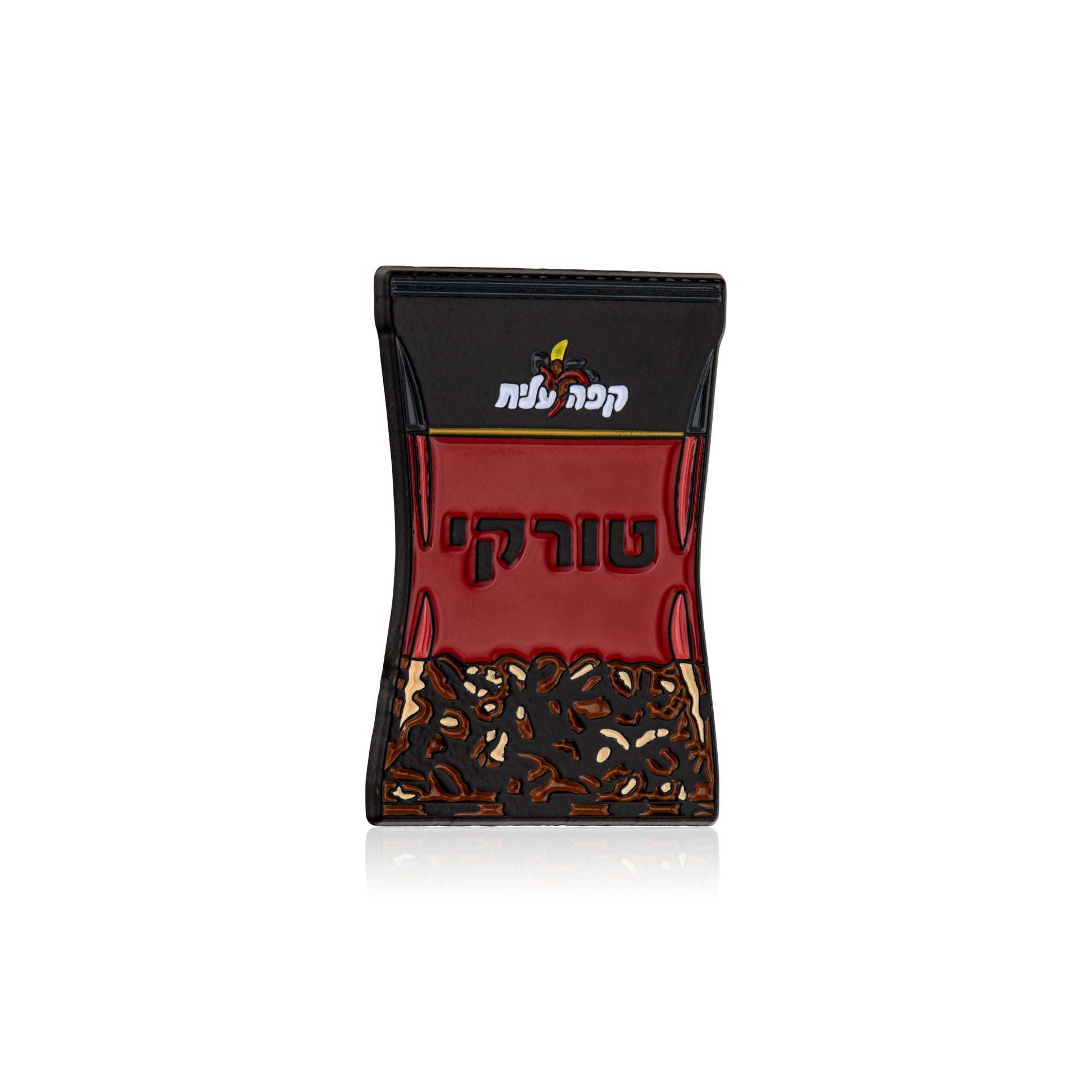 original black coffee enamel pin