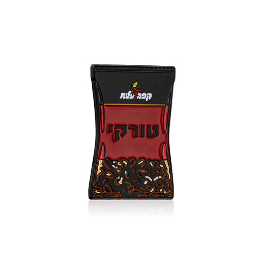 original black coffee enamel pin