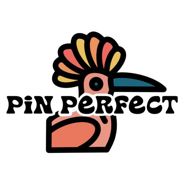 PinPerfect colourful hoopoe logo on a white background